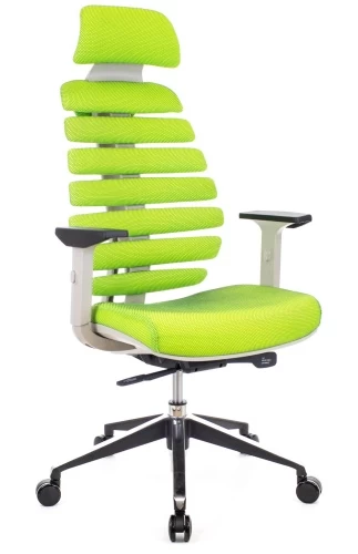 Кресло Ergo Grey (ткань салатовая)