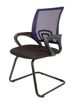 Кресло Chairman 696V (ткань TW черная/сетка синяя)